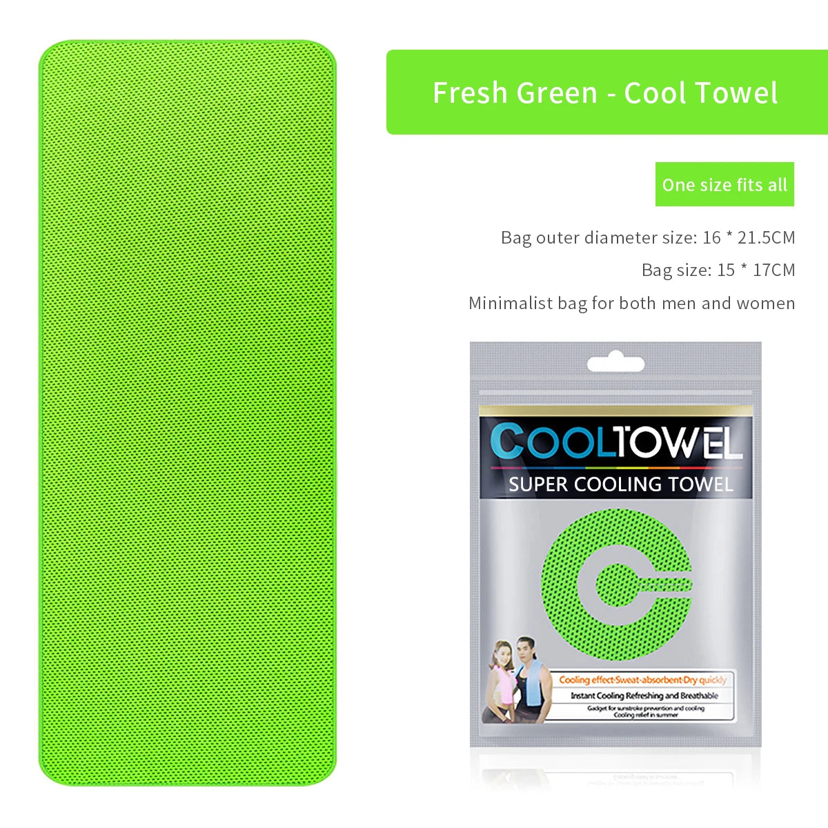 NEW Ice Silk Cooling Towel Fitness Fast-drying Towel Summer Ice Cooling Color Bag Independent Packaging Sports