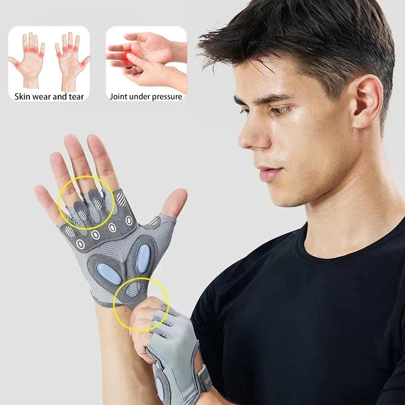 Fitness Gloves 1 Pair Non-Slip Soft Workout Gloves for Strength Training Body Workout Sports Outdoor Gym Exercise Cycling