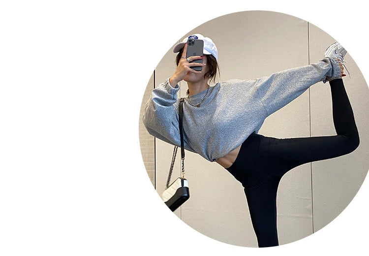 BIVIGAOS Spring New Leisure Shark Leggings Pants Women's Slim Tight-Fitting Elastic High Waist Black Sports Fitness Leggings