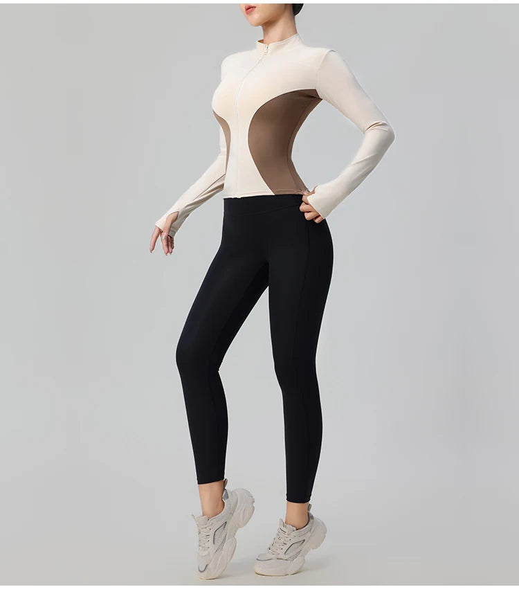 Women's Long Sleeve Zip-Up Workout Jacket