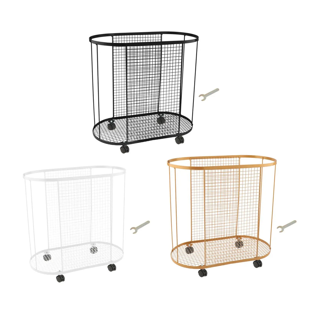 Yoga Mat Holder with Wheels Gym Equipment Storage Basket for Resistance Bands Dumbbell Yoga Blocks Kettlebells Foam Roller
